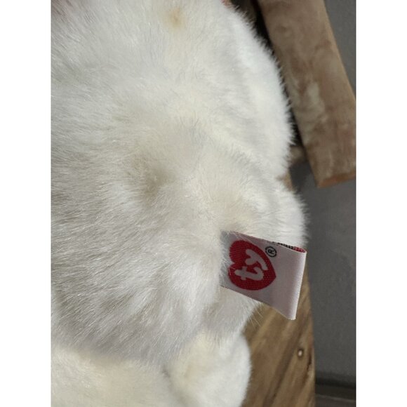 VTG 1997 TY Romeo White 15" Plush Teddy Bear w/Red Heart & Bow Plush NEW - Picture 8 of 9